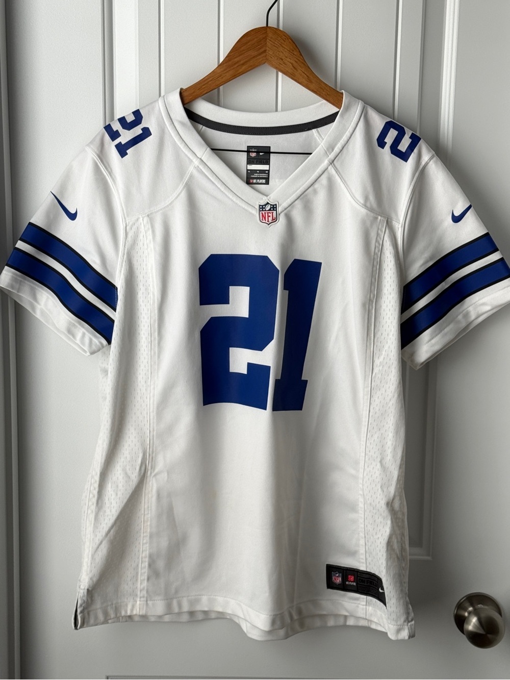 Nike On Field Dallas Cowboys Ezekiel Elliott #21 Mens XL Jersey White
